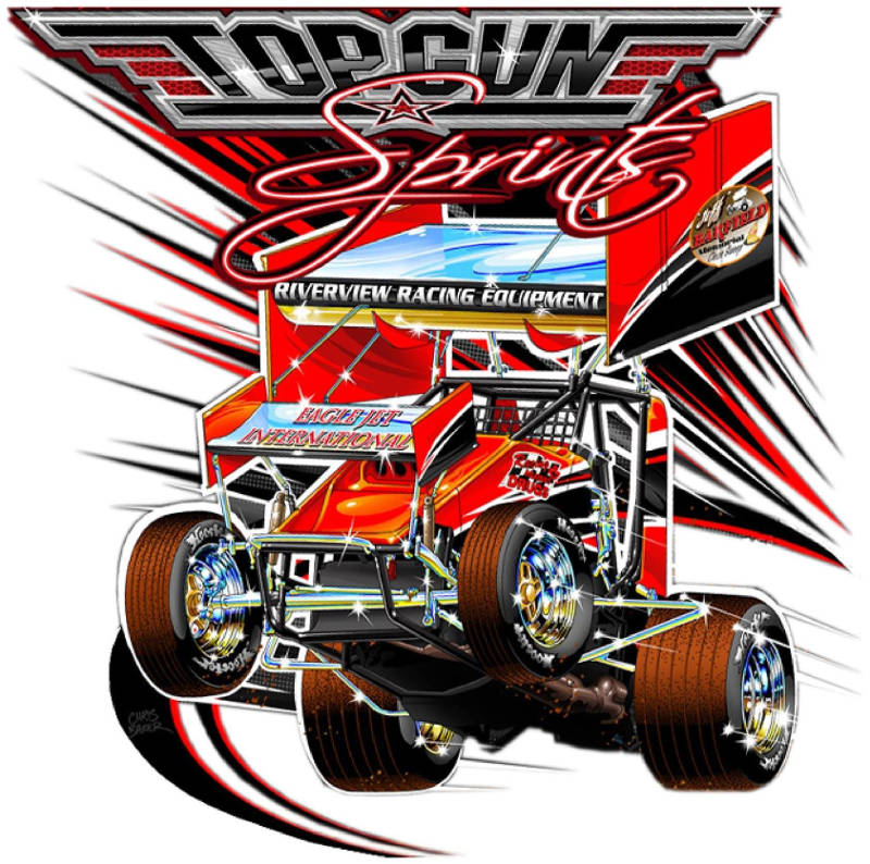 TGS - Top Gun Sprints dirt track racing organization logo
