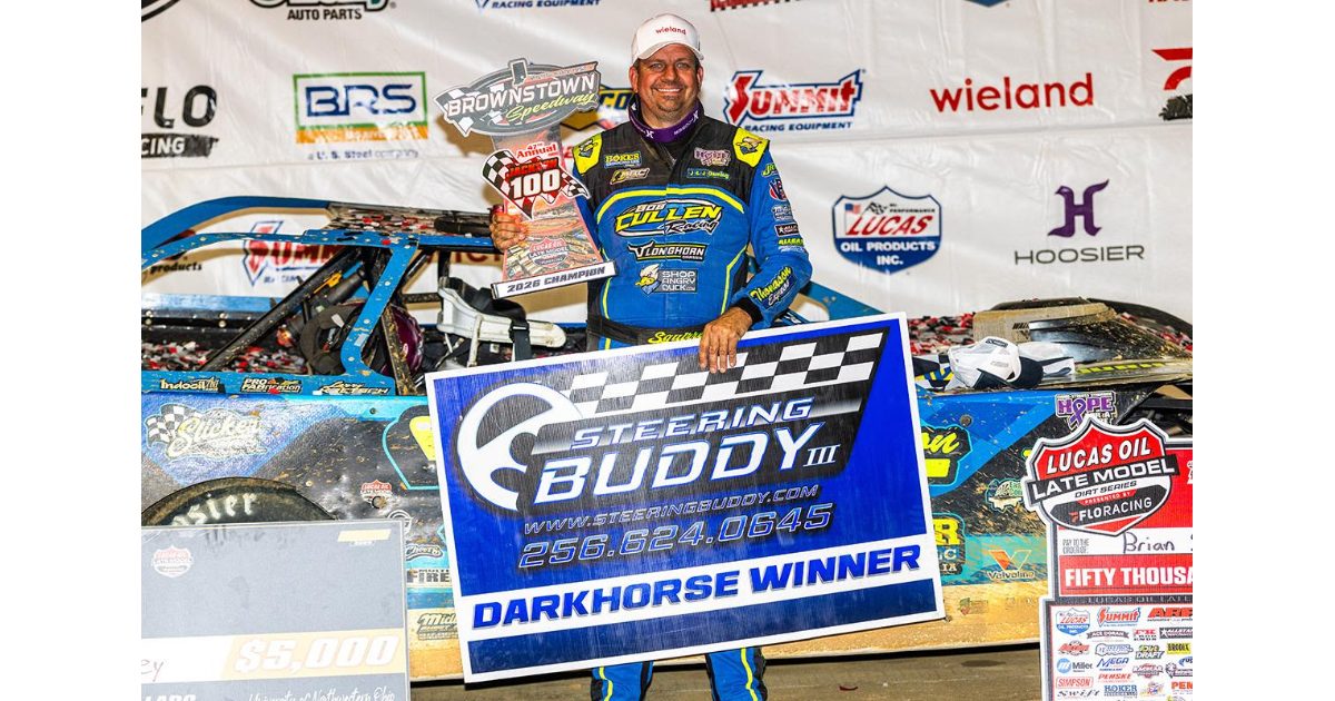 Brian Shirley Earns Steering Buddy Dark Horse with Brownstown Triumph