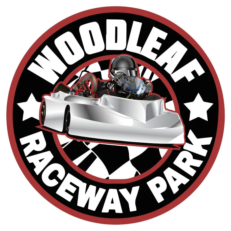 Woodleaf Raceway Park race track logo