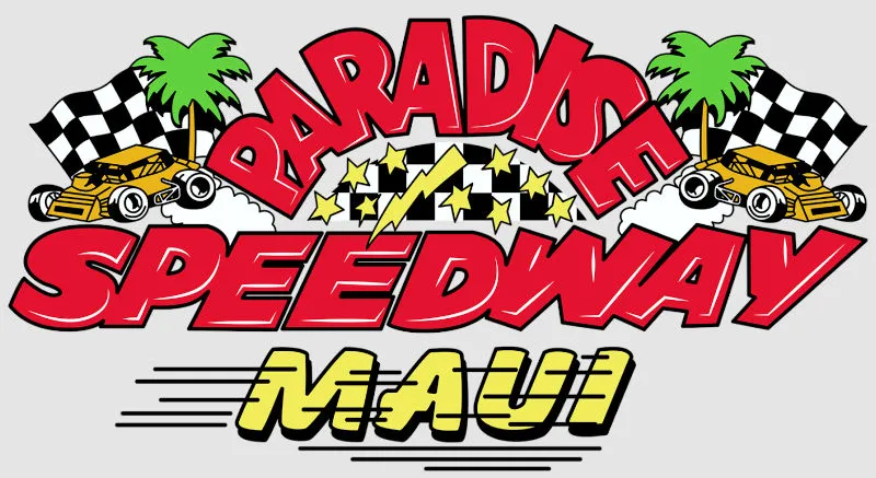 Paradise Speedway Maui race track logo