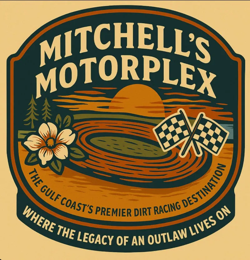 Mitchells Motorplex race track logo