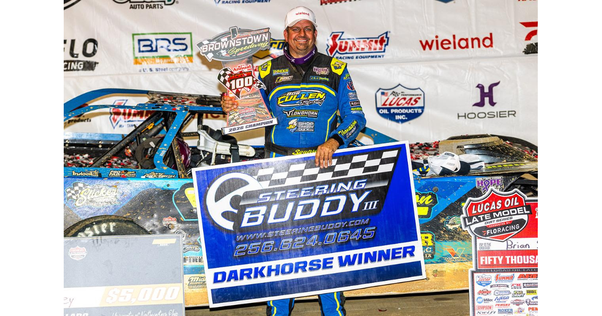 Brian Shirley Earns Steering Buddy Dark Horse with Brownstown Triumph