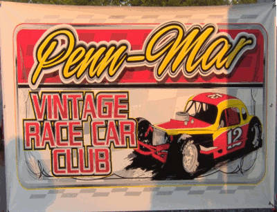 PMVRCC - Penn Mar Vintage Race Car Club dirt track racing organization logo
