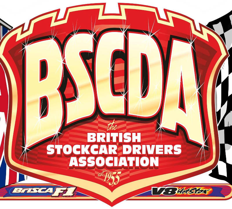 BSCDA - British Stockcar Drivers Association dirt track racing organization logo