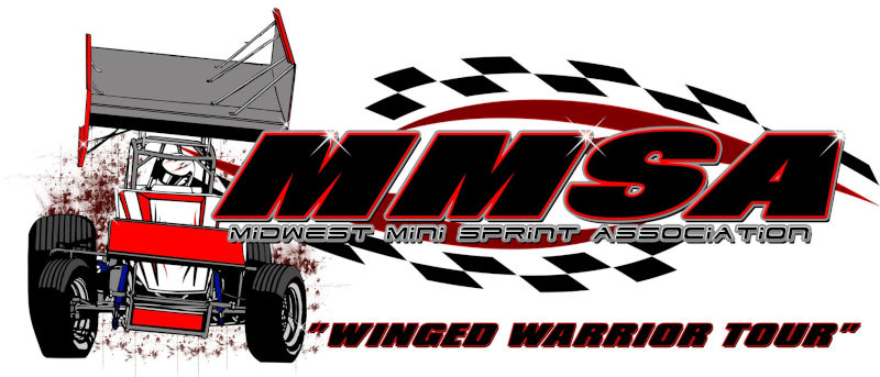 MMSA - Midwest Mini Sprint Association dirt track racing organization logo