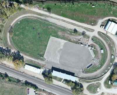 Custer County Fairgrounds race track logo