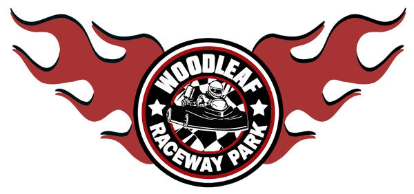 Woodleaf Raceway Park race track logo