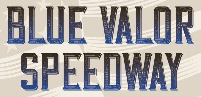 Blue Valor Speedway race track logo