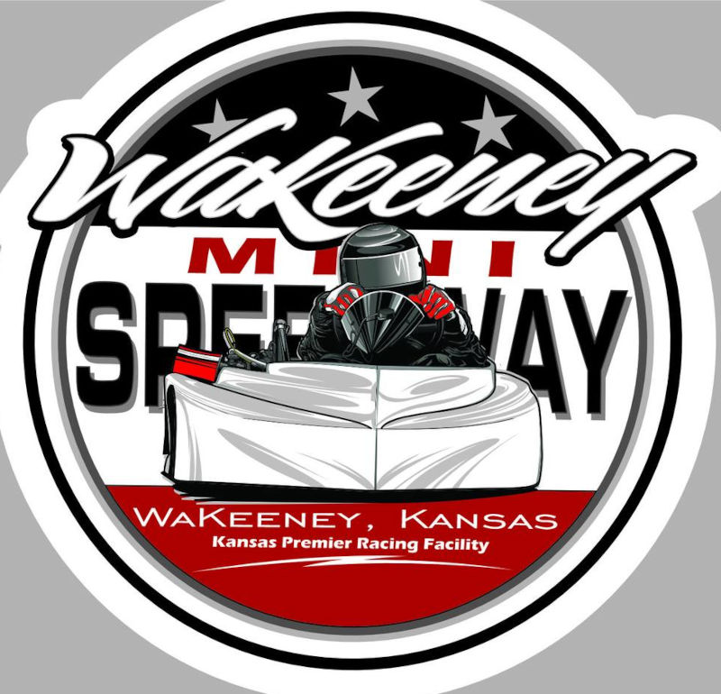 WaKeeney Mini Speedway race track logo