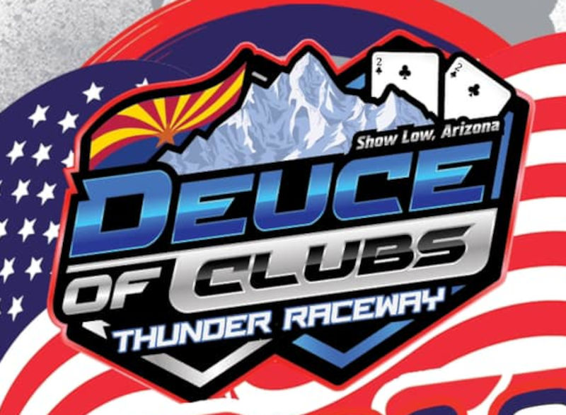 Deuce of Clubs Thunder Raceway race track logo
