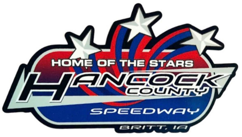 Hancock County Speedway race track logo