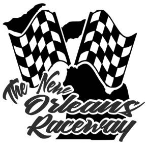 The New Orleans Raceway race track logo