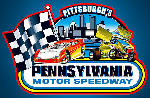 Pittsburghs Pennsylvania Motor Speedway race track logo
