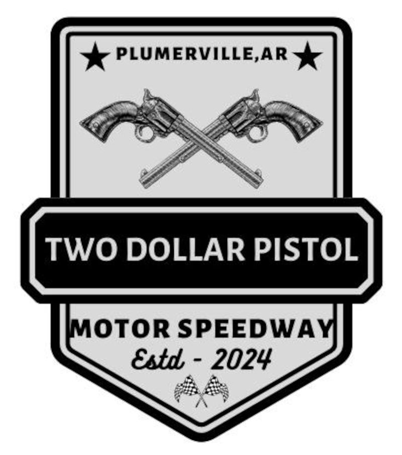 Two Dollar Pistol Motor Speedway race track logo