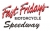 Fast Fridays Motorcycle Speedway race track logo
