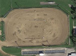 Rush County Fairgrounds race track logo